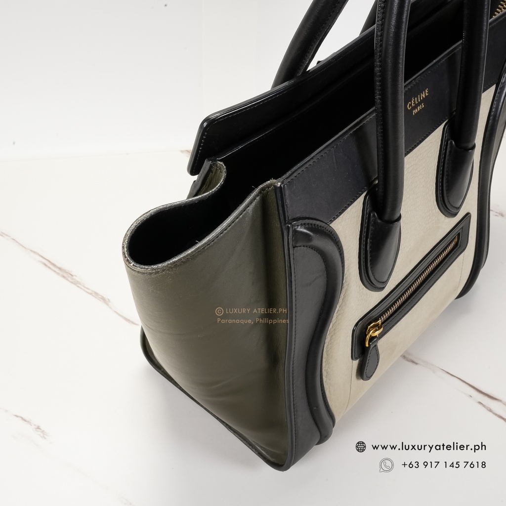 Celine Micro Luggage Tricolor Luxury Atelier.Ph